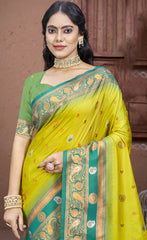Majesty Orange Color Soft Silk Saree