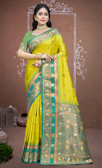 Majesty Orange Color Soft Silk Saree