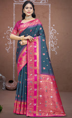 Majesty Orange Color Soft Silk Saree