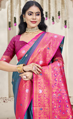 Ideal Sky Blue Color Soft Silk Saree