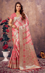 Fantastic Grey Color South Silk Saree