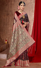 Charming Sea Green Color Silk Saree