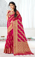 Beautiful Sky Blue Color Banarasi Silk Saree