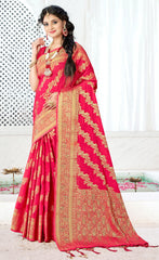 Beautiful Sky Blue Color Banarasi Silk Saree