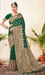 Splendid Purple Color Banarasi Silk Saree