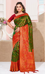 Pleasing Pink Color Kanjivaram Silk Saree