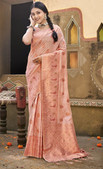 Deep Light Green Color Cotton Silk Saree