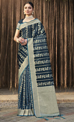 Exceptional Brown Color Satin Silk Saree