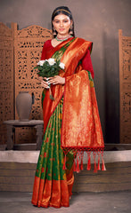Attractive Pink Color Kanjivaram Silk Saree