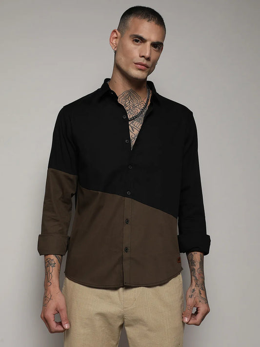 Contrast Panel Shirt