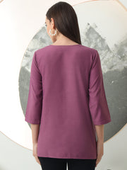 womens cool stylish round neck solid plain top