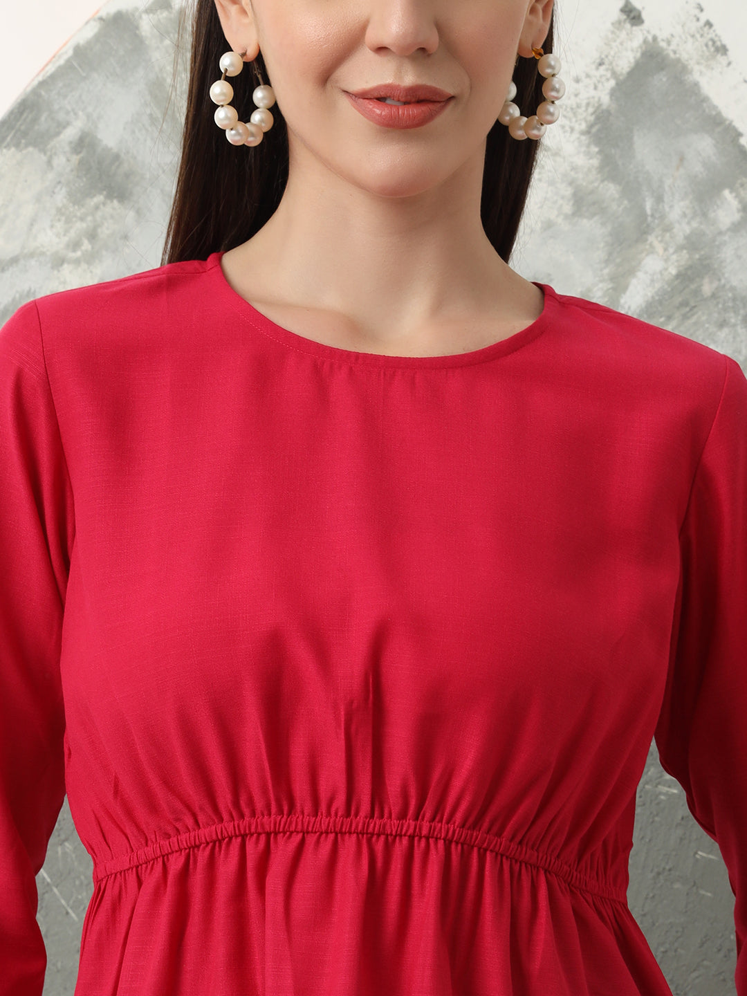 womens cool stylish round neck solid plain top