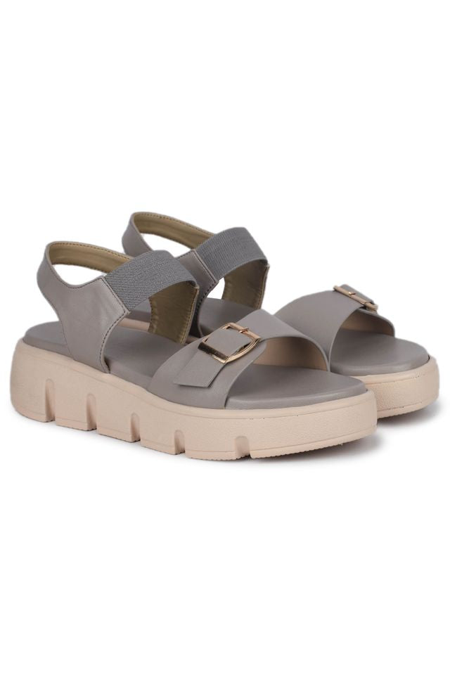 Casual Fashion Ankle Loop Sandal 1 inch Platform Heels