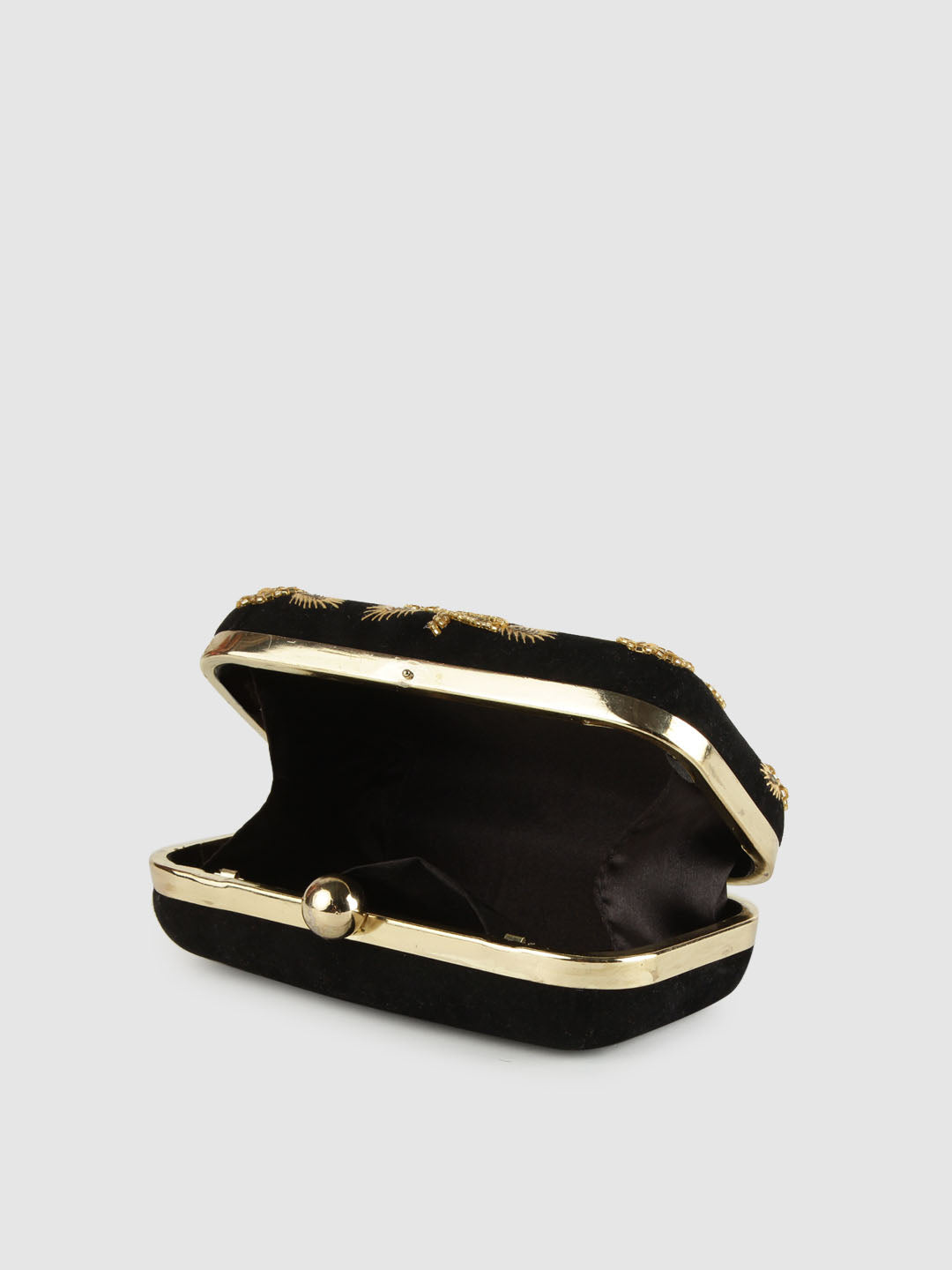 Black Gold Box Clutch