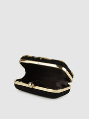 Black Gold Box Clutch