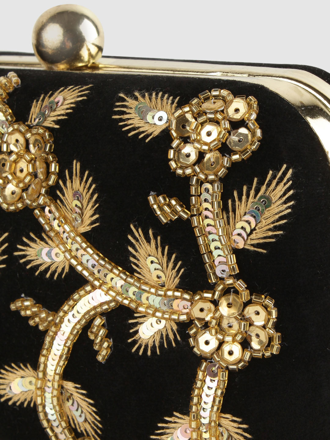 Black Gold Box Clutch