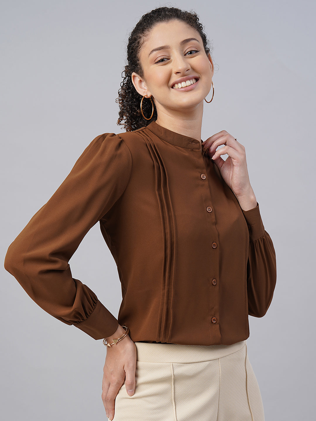 womens pleated formal shirts 4