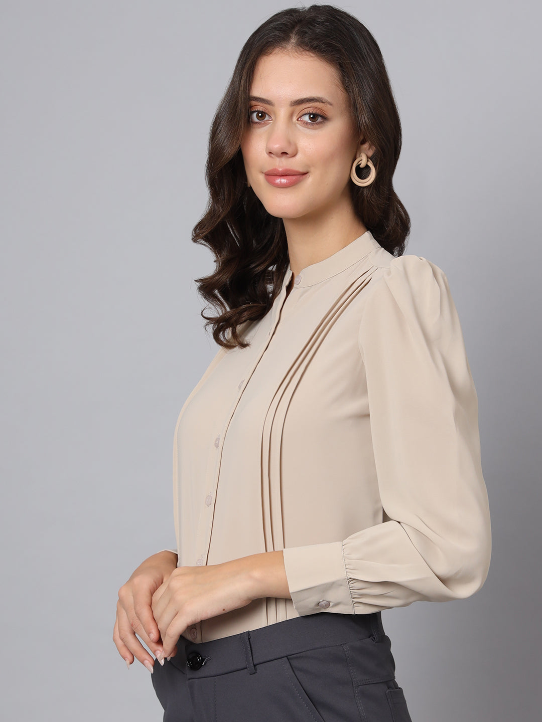 womens pleated formal shirts 4