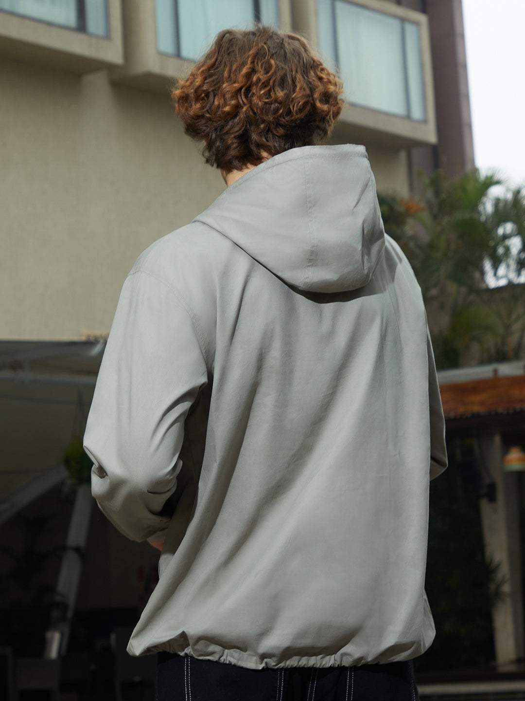 Mens Coin Grey Half Zip Utility Jacket