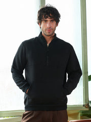 Panel-Stitch Knit Sweatshirt