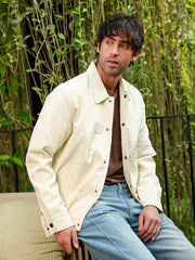 Lined-Tactile Bomber Jacket