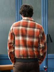 Zip-Front Plaid Jacket