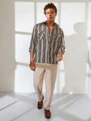 Multitrack Striped Oversized Shirt
