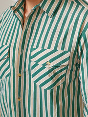 Candy Striped Oversized Shirt