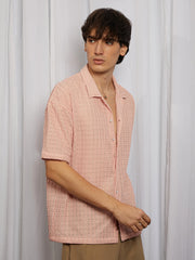 Hollow Knit Oversized Shirt
