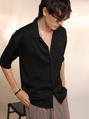 Solid Crinkle Oversized Shirt