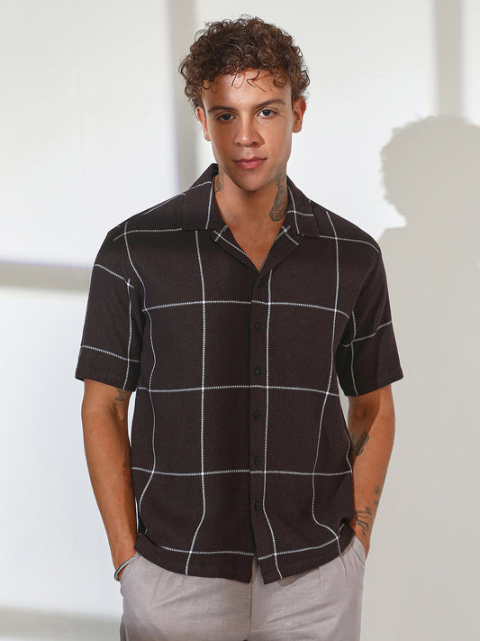 Graph Check Oversized Shirt