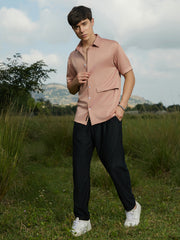 Solid Flap Oversized Shirt