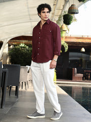 Modular Solid Oversized Shirt