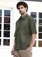 Unbalanced-Ridge Oversized Shirt
