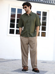 Unbalanced-Ridge Oversized Shirt