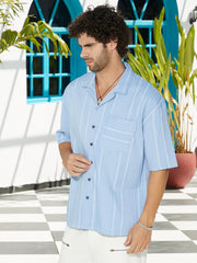 Unbalanced-Ridge Oversized Shirt
