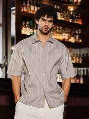 Unbalanced-Ridge Oversized Shirt