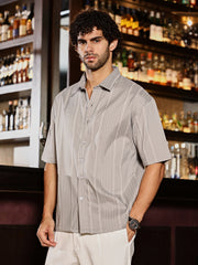 Unbalanced-Ridge Oversized Shirt