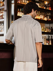 Unbalanced-Ridge Oversized Shirt