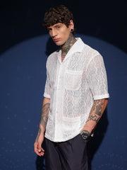 Swirl Open-Knit Shirt
