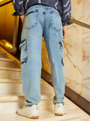 بنطلون جينز كاربنتر مغسول بالأسيد