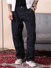 Panelled-Utility Denim Jeans