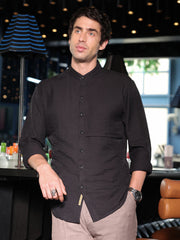 Asymmetrical-Flap Shirt