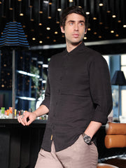 Asymmetrical-Flap Shirt