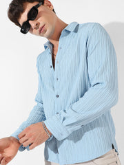 Self-Design Striped Shirt