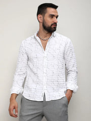 Holographic Veined Textured Shirt