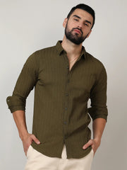 Self-Design Striped Shirt