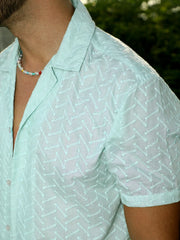 Embroidered Zig-Zag Shirt