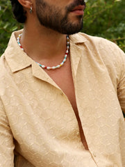 Embroidered Geometric Shirt