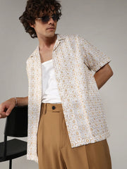 Embroidered Geometric Shirt